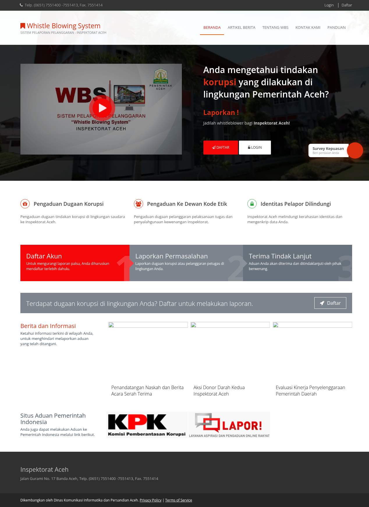 WBS Inspektorat Aceh